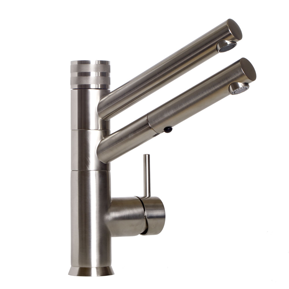 3-Wege-Wasserhahn RIMINI Edelstahl 