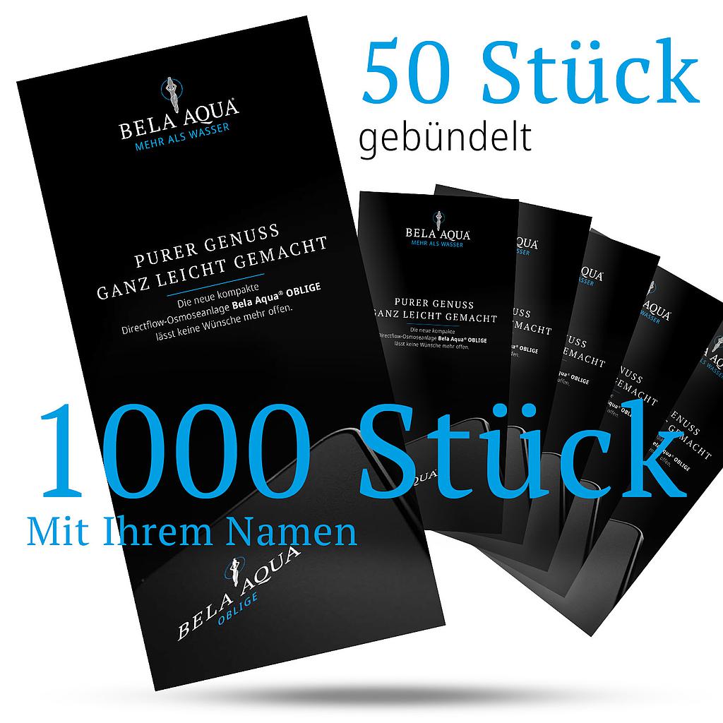 Faltblatt Oblige - 6-seitig - 1.000 Stk.
